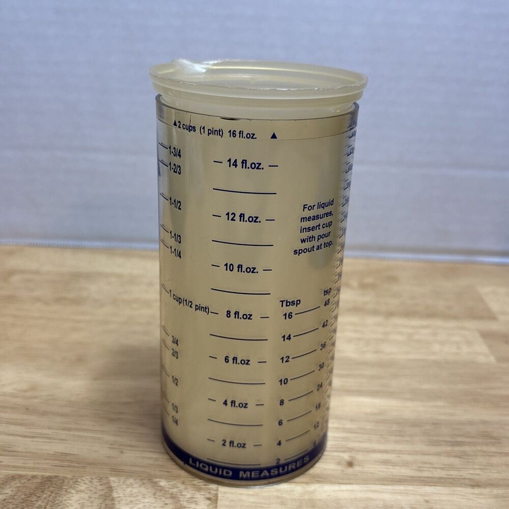 PAMPERED CHEF Measure All Cup 1 Cup Adjustable Dry Liquid Measuring Tool Cook